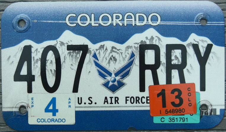 COLORADO VETERAN U.S. AIR FORCE 2013 407RRY
