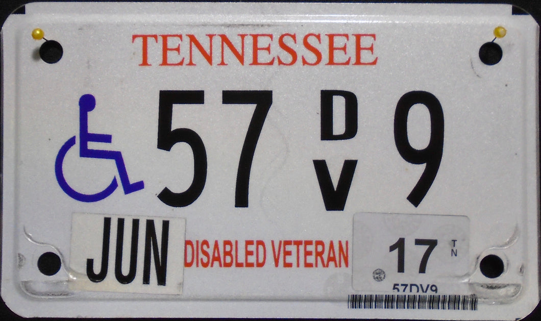 TENNESSEE DISABLED VETERAN 2017 57 9
