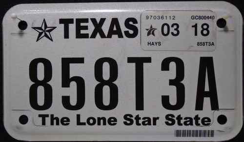 TEXAS THE LONE STAR STATE 2018 858T3A