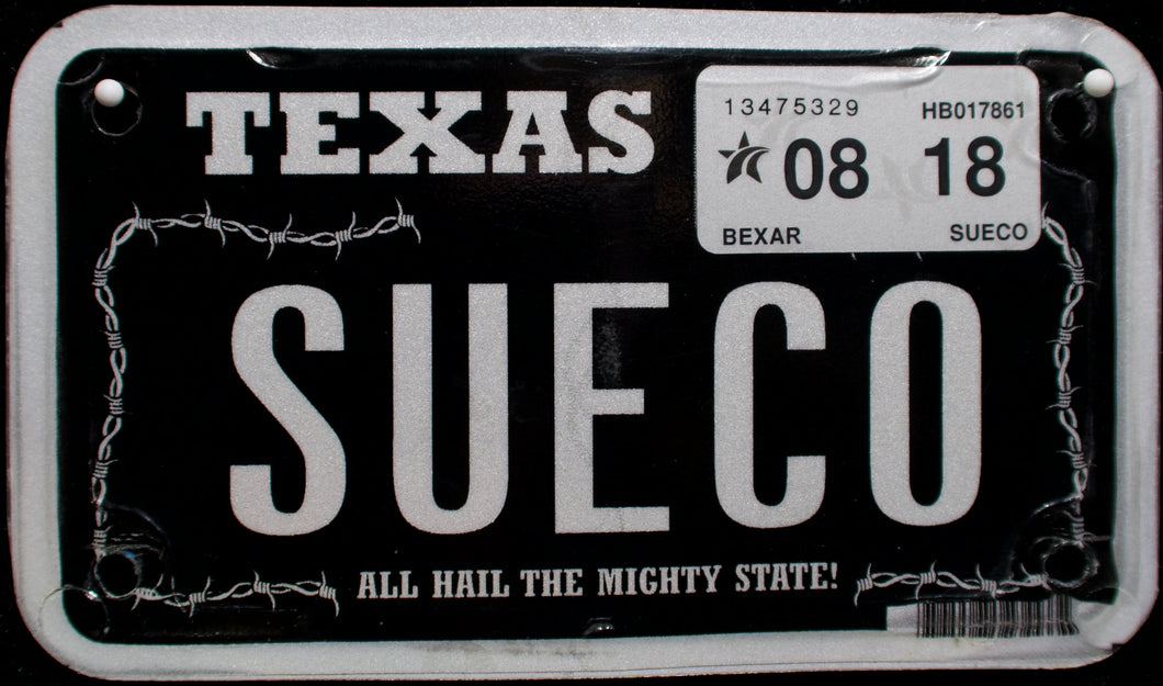 TEXAS VANITY ALL HAIL THE MIGHTY STATE 2018 SUECO
