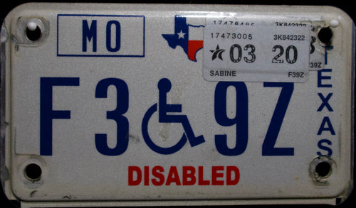 TEXAS DISABLED 2020 F39Z
