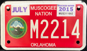 OKLAHOMA MUSCOGEE INDIAN NATION 2015 M2214