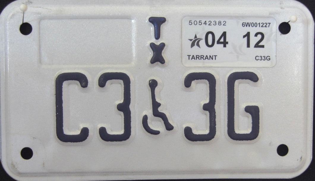 TEXAS DISABLED 2012 C33G